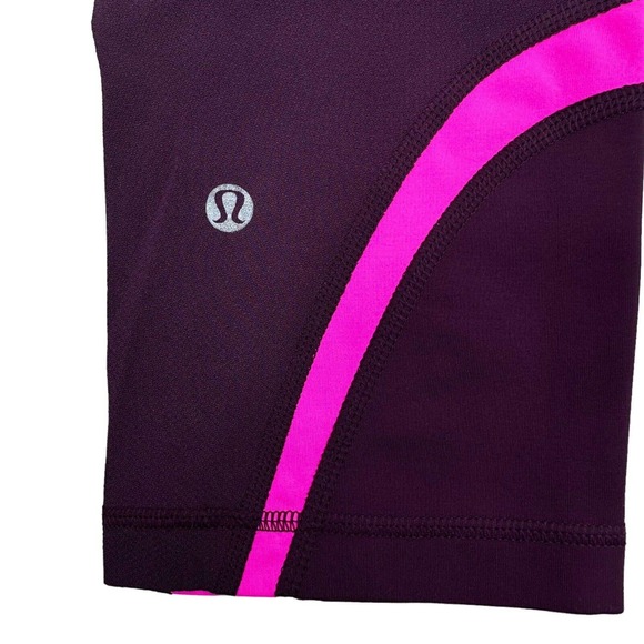 Lululemon Run Inspire Crop II Leggings Women’s Size 8 Purple Pink Colorblock - Picture 7 of 15